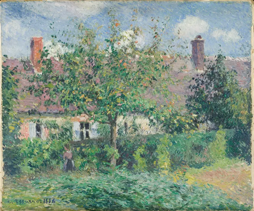 Peasant House at Éragny (1884) by Camille Pissarro